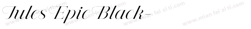 Jules Epic Black字体转换